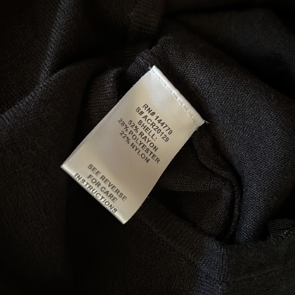 NWT ACOA Collection Black Sweater Camisole Bodysuit Spaghetti Straps Small - Picture 10 of 14